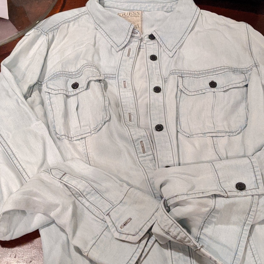 Guess long sleeve denim button up